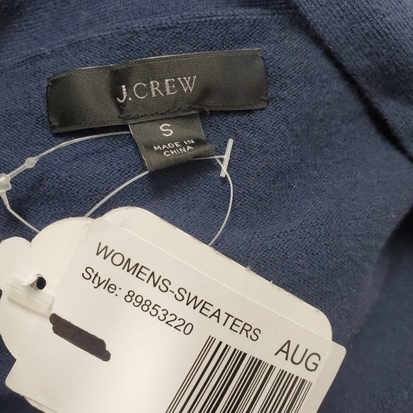 J Crew Red Blue Stripe Cardigan Cropped - Picture 5 of 9